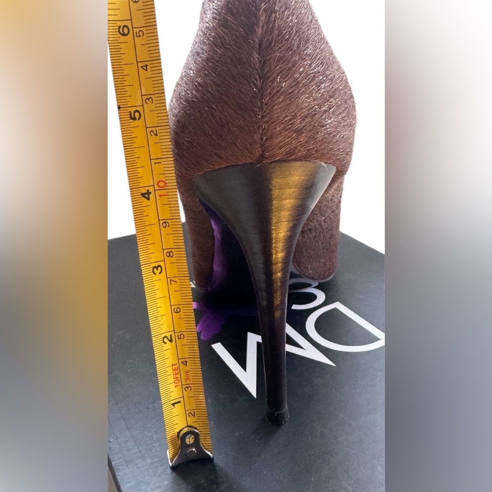 Donald J. Pliner Women's Mink Metallic Haircalf 4” Stilettos - Picture 5 of 5